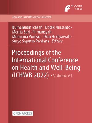 cover image of Proceedings of the International Conference on Health and Well-Being (ICHWB 2022)